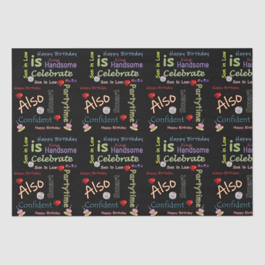 Happy Birthday Tissue Paper Son in law Tissuepapier (Voorkant)