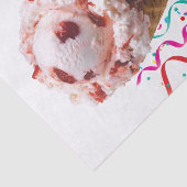 Happy Birthday Tissue Paper Strawberry Ice Cream Tissuepapier (Detail)