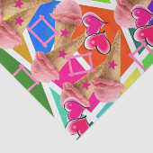 Happy Birthday Tissue Paper Strawberry Ice Cream Tissuepapier (Detail)