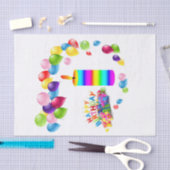 Happy Birthday Tissue Paper Stripe Candle ballonne Tissuepapier (Craft)