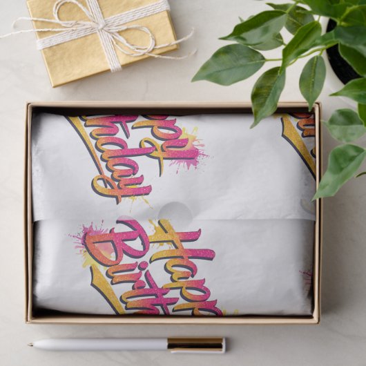 Happy Birthday Tissue Paper Tissuepapier (Geschenk)