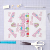 Happy Birthday Tissue Paper Vieren Roze Tissuepapier (Craft)