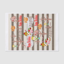 Happy Birthday Tissue Paper Wens voor een hond