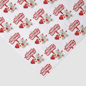 Happy Birthday Tissue White Teddy Bear Tissuepapier (Detail)