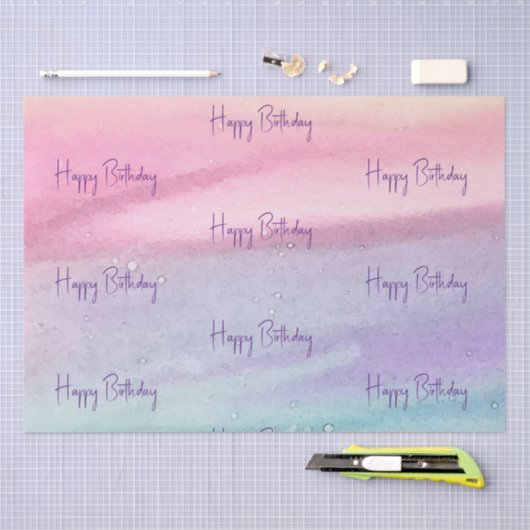 Happy Birthday Tissuepapier (Craft)