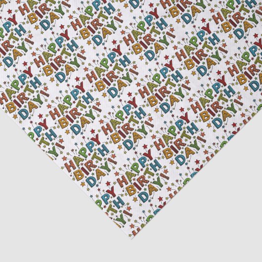 Happy Birthday Tissuepapier (Detail)