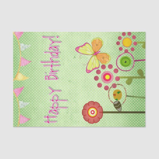 Happy Birthday Tissuepapier (Voorkant)