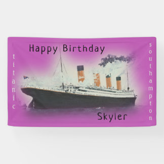 Happy Birthday Titanic Ship Name Zee Pink Spandoek