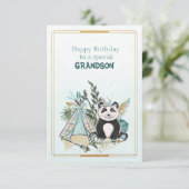 Happy Birthday To a Special Grandson  Kaart (Staand voorkant)