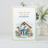 Happy Birthday To a Special Grandson Kaart (Staand voorkant)