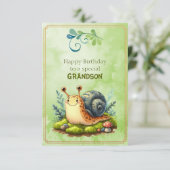 Happy Birthday To a Special Grandson  Kaart (Staand voorkant)