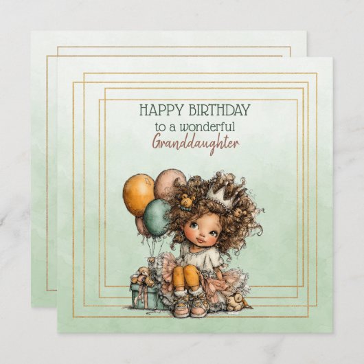 Happy Birthday To A Wonderful Granddaughter (Voorkant / Achterkant)