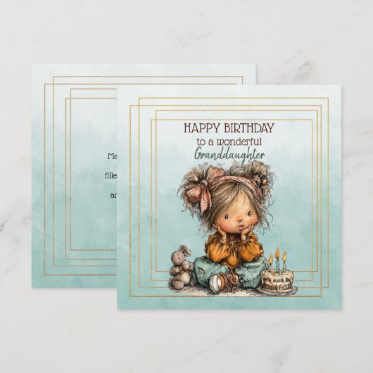 Happy Birthday To A Wonderful Granddaughter (Voorkant / Achterkant)