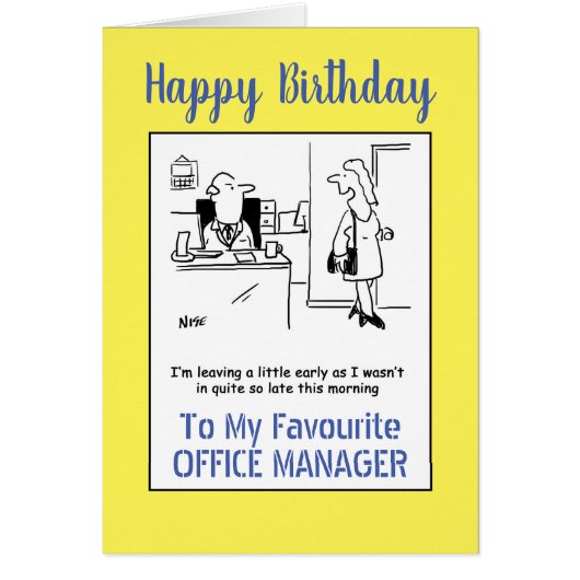 Happy Birthday to An Office Manager (Voorkant)