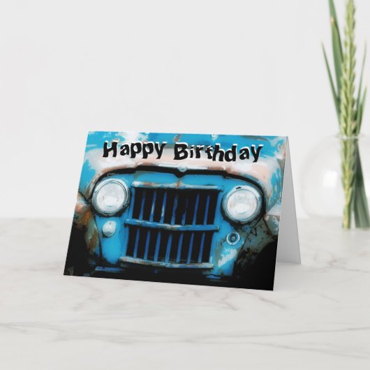 Happy Birthday to Elderly Man Kaart (Voorkant)