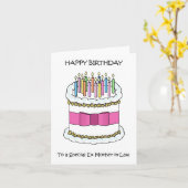 Happy Birthday to Ex Mother-in-Law Kaart (Gele Bloem)