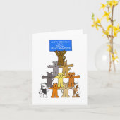 Happy Birthday to Great Grandson Cartoon Dogs Kaart (Gele Bloem)