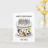 Happy Birthday to Horse Rider Kaart (Gele Bloem)