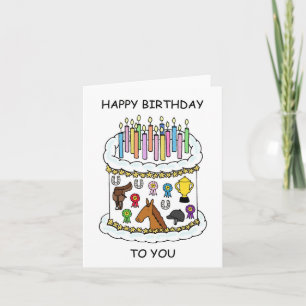 Happy Birthday to Horse Rider Kaart
