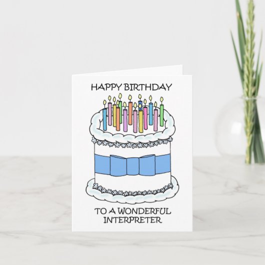 Happy Birthday to Interpreter Kaart (Voorkant)