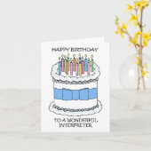 Happy Birthday to Interpreter Kaart (Gele Bloem)