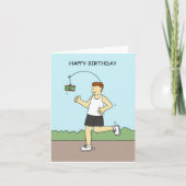 Happy Birthday to Male Runner Humor Kaart (Voorkant)