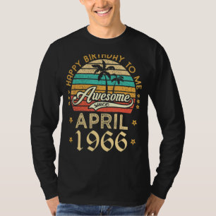 Happy Birthday to Me Geweldige sinds april 1966 RE T-shirt