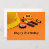 Happy Birthday to Mechanic met gereedschap tang ta Briefkaart (Voorkant / Achterkant)
