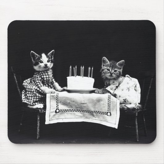 Happy Birthday to Meow | Katten met Cake Muismat (Voorkant)
