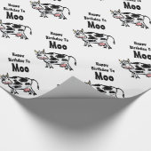 Happy Birthday to Moo Koe Wrapping Paper Cadeaupapier (Hoek)