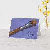 Happy Birthday to my Favorite Artist: Paintbrush Kaart (Gele Bloem)