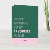 Happy Birthday to my favourite human Kaart (Achterkant)