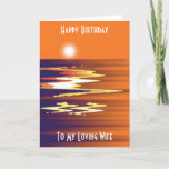 Happy Birthday To My Loving Wife Card Kaart<br><div class="desc">Happy Birthday To My Loving Wife Card. Planet Orange. Customise</div>