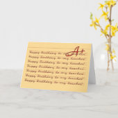 Happy Birthday to my Teacher Penmanship Practice Kaart (Gele Bloem)