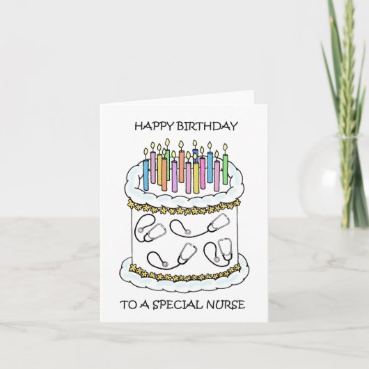 Happy Birthday to Nurse Kaart (Voorkant)