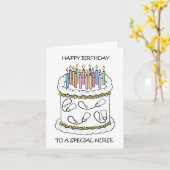 Happy Birthday to Nurse Kaart (Gele Bloem)