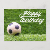 Happy Birthday to Soccer met bal op groene Kaart (Voorkant)
