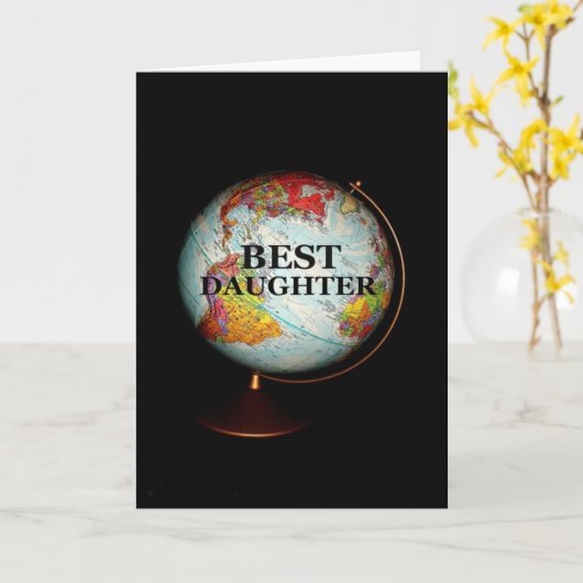 Happy Birthday To The Best Daughter On Earth! Kaart (Gele Bloem)