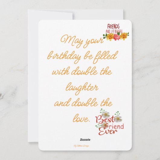 Happy Birthday to the Cutest Twins Feestdagenkaart (Achterkant)