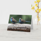 Happy birthday to the twins Birthday Card Kaart (Gele Bloem)