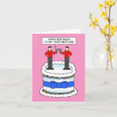 Happy Birthday to Twin Brother Two Mannen Kaart (Gele Bloem)