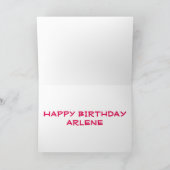 HAPPY BIRTHDAY TO YOU """ARLENE""""" KAART (Binnen)