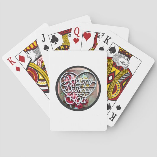 Happy Birthday to You Classic Playing Cards Pokerkaarten (Achterkant)