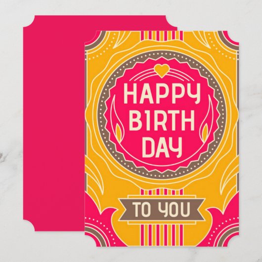 Happy Birthday to You Feestdagenkaart (Voorkant / Achterkant)