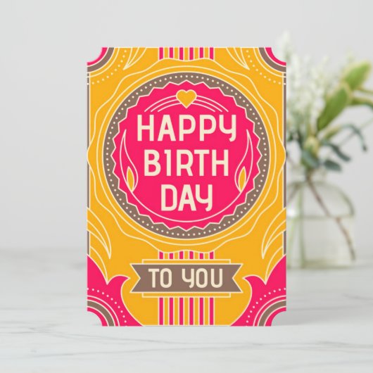 Happy Birthday to You Feestdagenkaart (Staand voorkant)