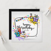 Happy Birthday To You Kaart (Voorkant / Achterkant in situ)