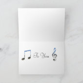 Happy Birthday To You Musical Roze en Zwarte Kaart (Binnen)