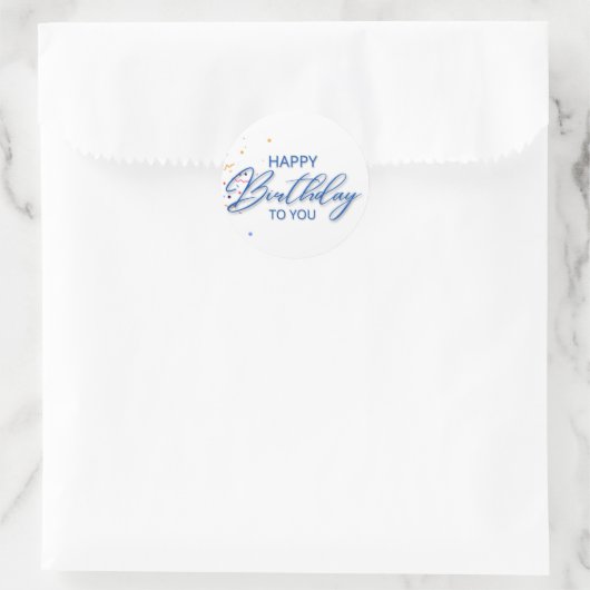 Happy Birthday to You Round Sticker (Tas)