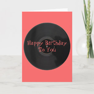 Happy Birthday To You Vinyl Record Verjaardag Kaar Kaart