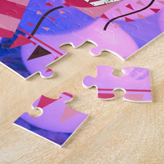 Happy Birthday Today is mijn Birthday Blue Balloon Legpuzzel (Zijkant)